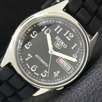 Б/У винтажные мужские часы SEIKO 5 AUTOMATIC 6349A из Японии с черным циферблатом a434983-2 R122-a434983