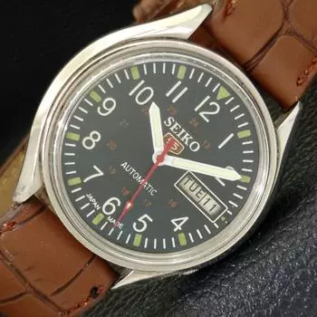 Б/У винтажные мужские часы SEIKO 5 AUTOMATIC 6349A из Японии с синим циферблатом a435016-2 R122-a435016