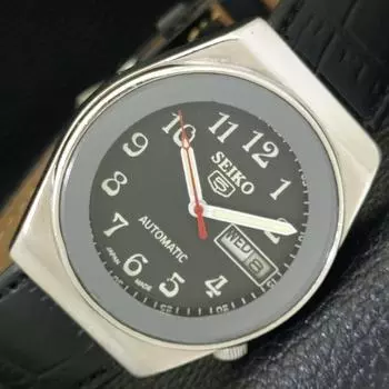 Б/У винтажные мужские часы SEIKO 5 AUTOMATIC 6349A из Японии с черным циферблатом a434975-2 R122-a434975