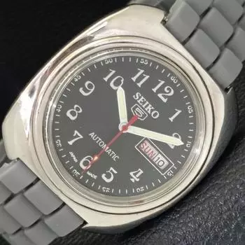 Б/У винтажные мужские часы SEIKO 5 AUTOMATIC 6309A из Японии с черным циферблатом a434945-2 R122-a434945