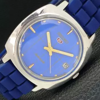 Б/У винтажные мужские часы SEIKO 5 AUTOMATIC 7005A из Японии с синим циферблатом a434204-2 R120-a434204
