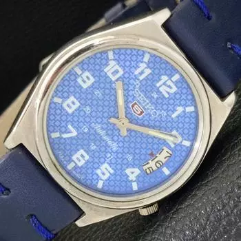 Б/У винтажные мужские часы SEIKO 5 AUTOMATIC JAPAN с синим циферблатом и датой a434915-2 R122-a434915