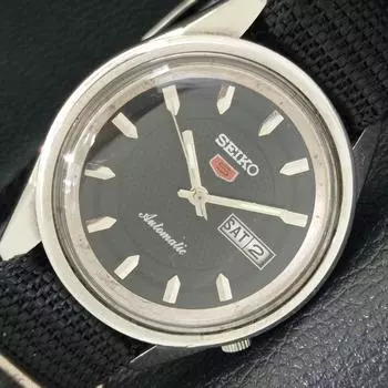 Б/У винтажные мужские часы SEIKO 5 AUTOMATIC 6119C из Японии с черным циферблатом a434612-2 R121-a434612