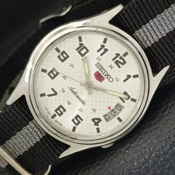 Б/У винтажные мужские часы SEIKO 5 AUTOMATIC 7009A JAPAN с серебряным циферблатом и датой a434932-2 R122-a434932