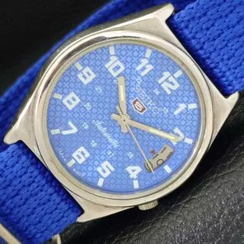 Б/у винтажные мужские часы SEIKO 5 AUTOMATIC JAPAN с синим циферблатом и датой a434919-2 R122-a434919