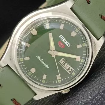 Б/У винтажные мужские часы SEIKO 5 AUTOMATIC 7009A из Японии с зеленым циферблатом a434953-2 R122-a434953