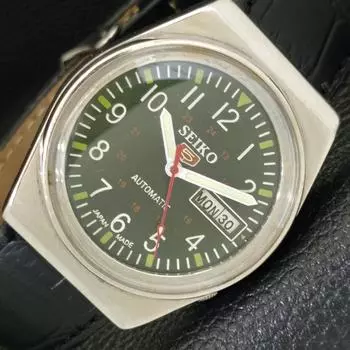 Б/У винтажные мужские часы SEIKO 5 AUTOMATIC 6309A из Японии с зеленым циферблатом a435010-2 R122-a435010