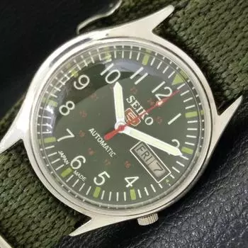 Б/У винтажные мужские часы SEIKO 5 AUTOMATIC 7019A из Японии с зеленым циферблатом a434982-2 R122-a434982