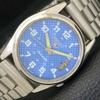 Б/У винтажные мужские часы SEIKO 5 AUTOMATIC JAPAN с синим циферблатом и датой a434933-2 R122-a434933