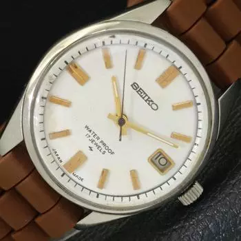 Б/У винтажные мужские часы SEIKO 6602B с заводом, Япония, с датой и белым циферблатом a433603-2 R118-a433603