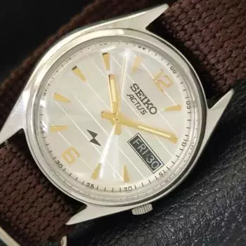 Б/У винтажные мужские часы SEIKO ACTUS AUTOMATIC 7009A из Японии с серебряным циферблатом a433420-2 R116-a433420