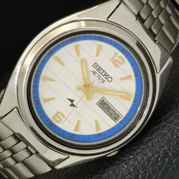 Б/У винтажные мужские часы SEIKO ACTUS AUTOMATIC 7019A из Японии с белым циферблатом a433440-2 R116-a433440
