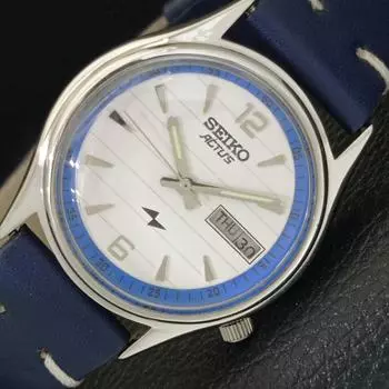 Б/У винтажные мужские часы SEIKO ACTUS AUTOMATIC 7009A из Японии с белым циферблатом a433623-2 R118-a433623