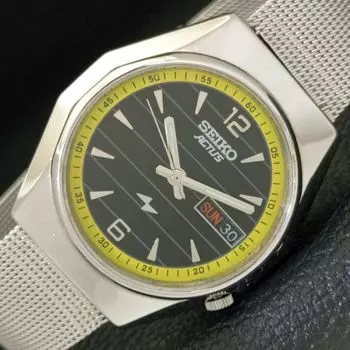 Б/У винтажные мужские часы SEIKO ACTUS AUTOMATIC 7009A из Японии с черным циферблатом a433636-2 R118-a433636