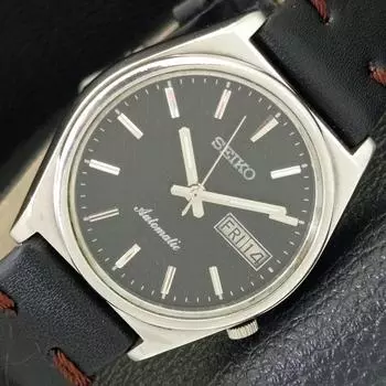Б/У винтажные мужские часы SEIKO AUTOMATIC 7009A из Японии с черным циферблатом a433208-2 R115-a433208