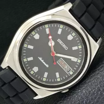 Б/У винтажные мужские часы SEIKO AUTOMATIC 7009A из Японии с черным циферблатом a433520-2 R117-a433520