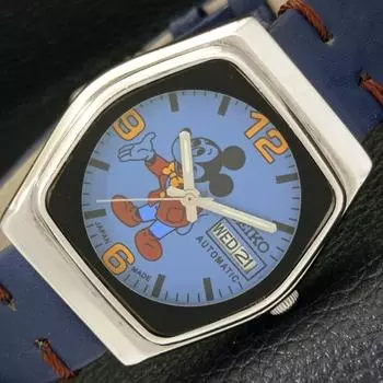 Б/У винтажные мужские часы SEIKO AUTOMATIC 6309A из Японии с синим циферблатом a433705-2 R118-a433705