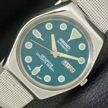 Б/У винтажные мужские часы SEIKO AUTOMATIC 6309A из Японии с зеленым циферблатом a433635-2 R118-a433635