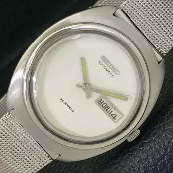 Б/У винтажные мужские часы SEIKO AUTOMATIC 5606A из Японии с белым циферблатом a433825-2 R119-a433825