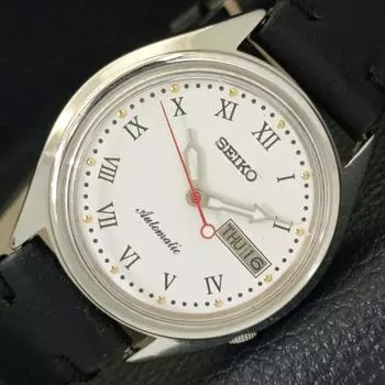 Б/У винтажные мужские часы SEIKO AUTOMATIC 7009A из Японии с белым циферблатом a433821-2 R119-a433821