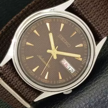 Б/У винтажные мужские часы SEIKO AUTOMATIC 7S26A из Японии с коричневым циферблатом a433239-2 R115-a433239