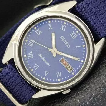 Б/У винтажные мужские часы SEIKO AUTOMATIC 7009A из Японии с синим циферблатом a433422-2 R116-a433422