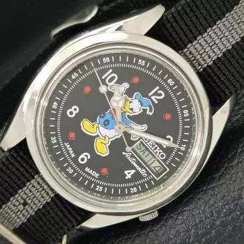 Б/У винтажные мужские часы SEIKO AUTOMATIC 7009A из Японии с рисунком черного цвета a433922-2 R119-a433922