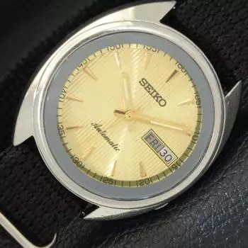Б/У винтажные мужские часы SEIKO AUTOMATIC 7019A из Японии с золотым циферблатом a433633-2 R118-a433633