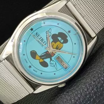 Б/У винтажные мужские часы SEIKO AUTOMATIC 7019A из Японии с небесно-голубым циферблатом a433713-2 R118-a433713