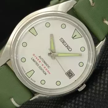 Б/У винтажные мужские часы SEIKO AUTOMATIC 7005A из Японии с датой, белые, 603-a313740-9 SKU603-a313740