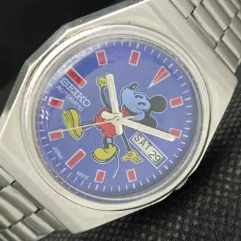 Б/у винтажные мужские часы SEIKO с рисунком на циферблате AUTO 6349A из Японии 608g-a316415-9 SKU608g-a316415