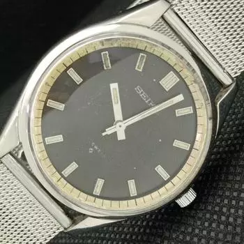 Б/У винтажные мужские часы SEIKO WINDING 66A из Японии с оригинальной датой и циферблатом a415701-2 SKU621d-a415701