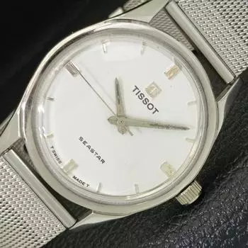 Б/У винтажные швейцарские мужские часы Tissot Seastar 781 с заводом, белый циферблат 621d-a415826 lot621d-a415826