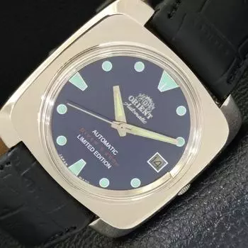 Б/у ЯПОНИЯ ORIENT AUTOMATIC 46941 МУЖСКИЕ ЧАСЫ С ЦИФЕРБЛАТОМ СИНЕГО ЦВЕТА С ДАТОЙ a432822-2 R113-a432822