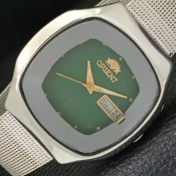 Б/у ЯПОНИЯ ORIENT CRYSTAL AUTOMATIC 46943 МУЖСКИЕ ОРИГИНАЛЬНЫЕ ЧАСЫ С ЦИФЕРБЛАТОМ a432213-2 R110-a432213