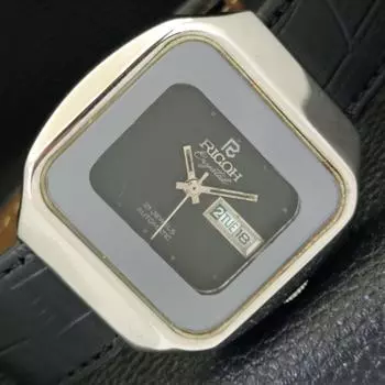 Б/у ЯПОНИЯ RICOH R31 АВТОМАТИЧЕСКИЕ МУЖСКИЕ ЧАСЫ DAY&DATE ОРИГИНАЛЬНЫЙ ЦИФЕРБЛАТ a432802-2 R113-a432802