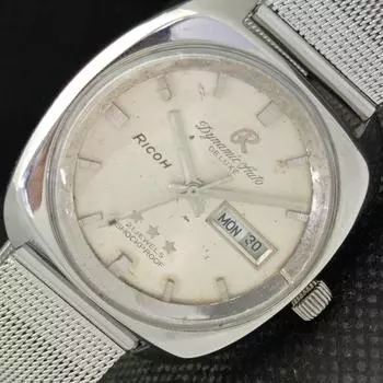 Б/у ЯПОНСКИЕ МУЖСКИЕ ЧАСЫ RICOH DYNAMIC DELUX AUTOMATIC ОРИГИНАЛЬНЫЙ ЦИФЕРБЛАТ a416180-2 R10621f-a416180