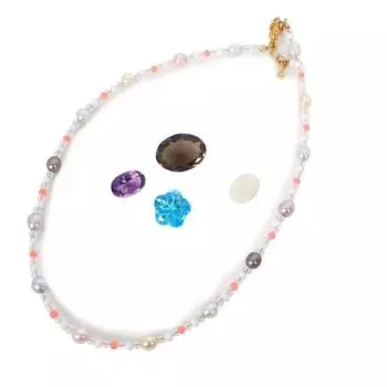 [Б/у] Жемчуг натуральный камень барокко 5 шт. набор свободно [g347-35]