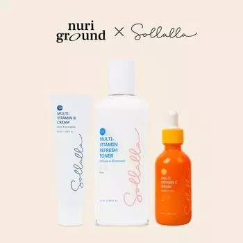 [Бьюти-бокс] Набор для ухода за кожей с витамином С (Тонер, Сыворотка с витамином С, Крем)