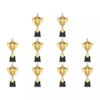 B# Золотой пластиковый трофей с крышкой Золотой кубок для трофея 8,5 дюймов Спортивный трофей для игры Ra