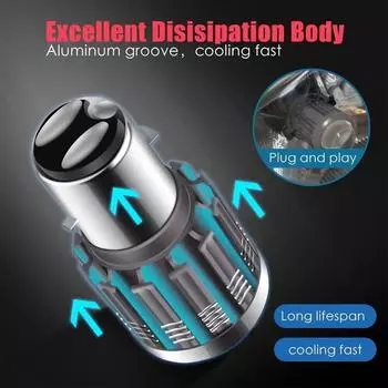 BA20D H6 S2 S1 светодиодная фара для мотоцикла, точечный свет, фара Hi/Lo, запчасти для мотоциклов белый