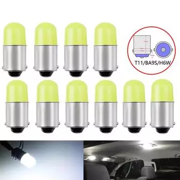 BA9S Автомобильный светодиод T4W H6W T11 363 Круглый 3D COB светодиодная лампа для салона автомобиля Подсветка номерного знака Маркерная лампа для чтения Дверь Авто Лампа DC 12 В Белый