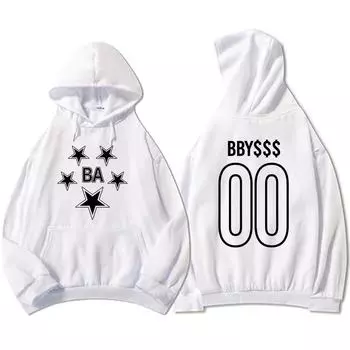BA BBY$$$ Графические толстовки с капюшоном Рэпер Destroy-Lonely Печать Толстовки Тяжелая ментальная мода Унисекс Уличная одежда Хип-хоп Зимняя толстовка с капюшоном XS белый