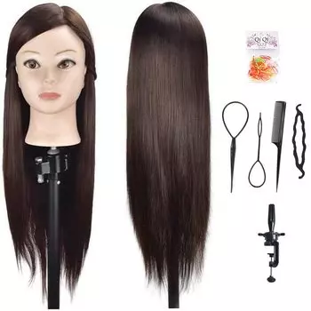 Ba Sha Practice Braiding Practice Wig Mannequin Head Hair Accessory Set Beauty Salon Synthetic Hair YH0204 100%