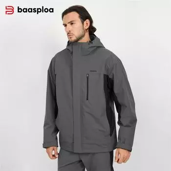 Baasploa мужская куртка Hardshell съемная 3-в-1 мужская водонепроницаемая ветрозащитная куртка для альпинизма на открытом воздухе с капюшоном Hardshell для мужчин M чёрный