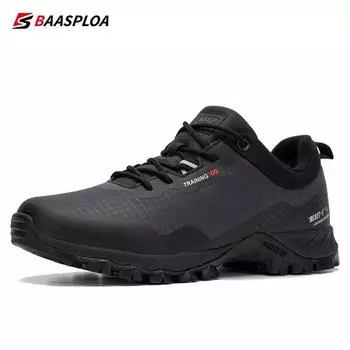 Baasploa мужские нескользящие кроссовки износостойкая походная обувь мужские уличные водонепроницаемые кроссовки легкие мужские прогулочные туфли 42 серый