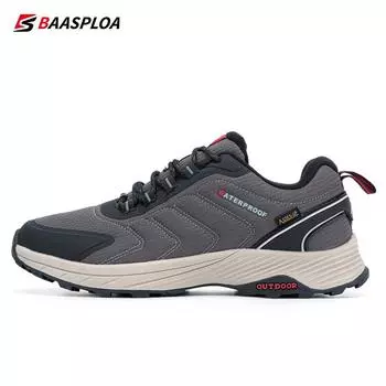 Baasploa, новая мужская походная обувь, нескользящие кроссовки, легкие уличные кроссовки, водонепроницаемая мужская прогулочная обувь, удобная 2022 41 серый