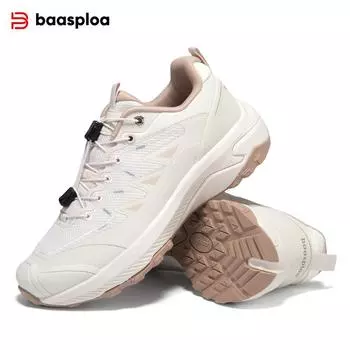 BAASPLOA Новые женские кроссовки для активного отдыха, нескользящие, износостойкие, сетчатые, дышащие, быстро шнурующиеся, женские кроссовки для активного отдыха с сильным сцеплением 36 бежевый