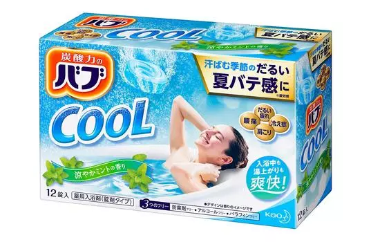 Bab Cool Cool Mint Scent 12 таблеток Газированная соль для ванн Лекарственное средство [квази-лекарство]