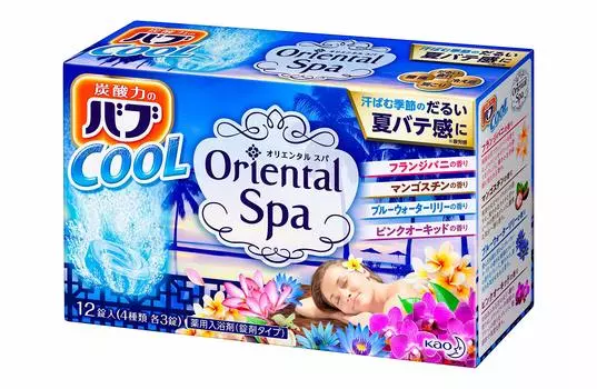 Bab Cool Oriental Spa 12 таблеток типа x 3 Газированные соли для ванн Лечебные (4 таблетки) [Квазинаркотик]